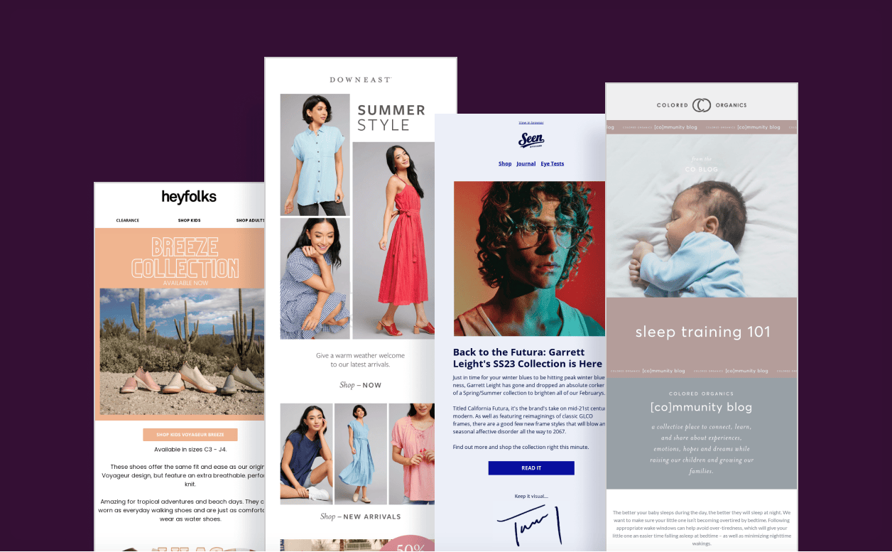 Four examples of great customer emails stacked on top of one another. Four examples of great customer emails stacked on top of one another.